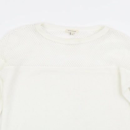 River Island Womens White   Basic T-Shirt Size 6