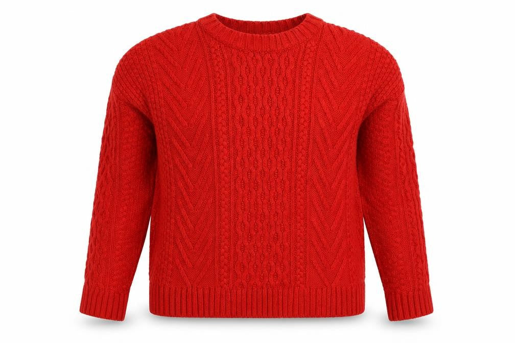 Daphnea Womens Red  Knit Pullover Jumper Size M
