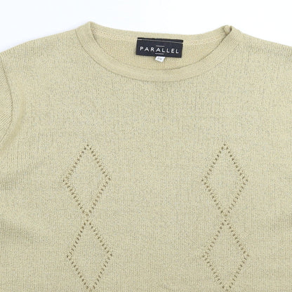 Parallel Womens Gold  Knit Pullover Jumper Size M