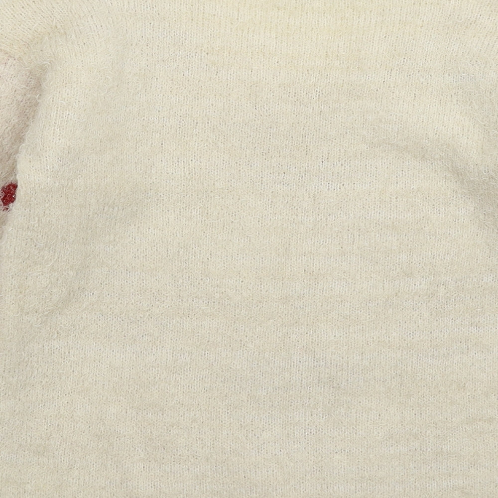 George Womens White  Knit Pullover Jumper Size 10