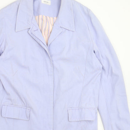 Womens UK Size 16 Agenda Blue Overcoat