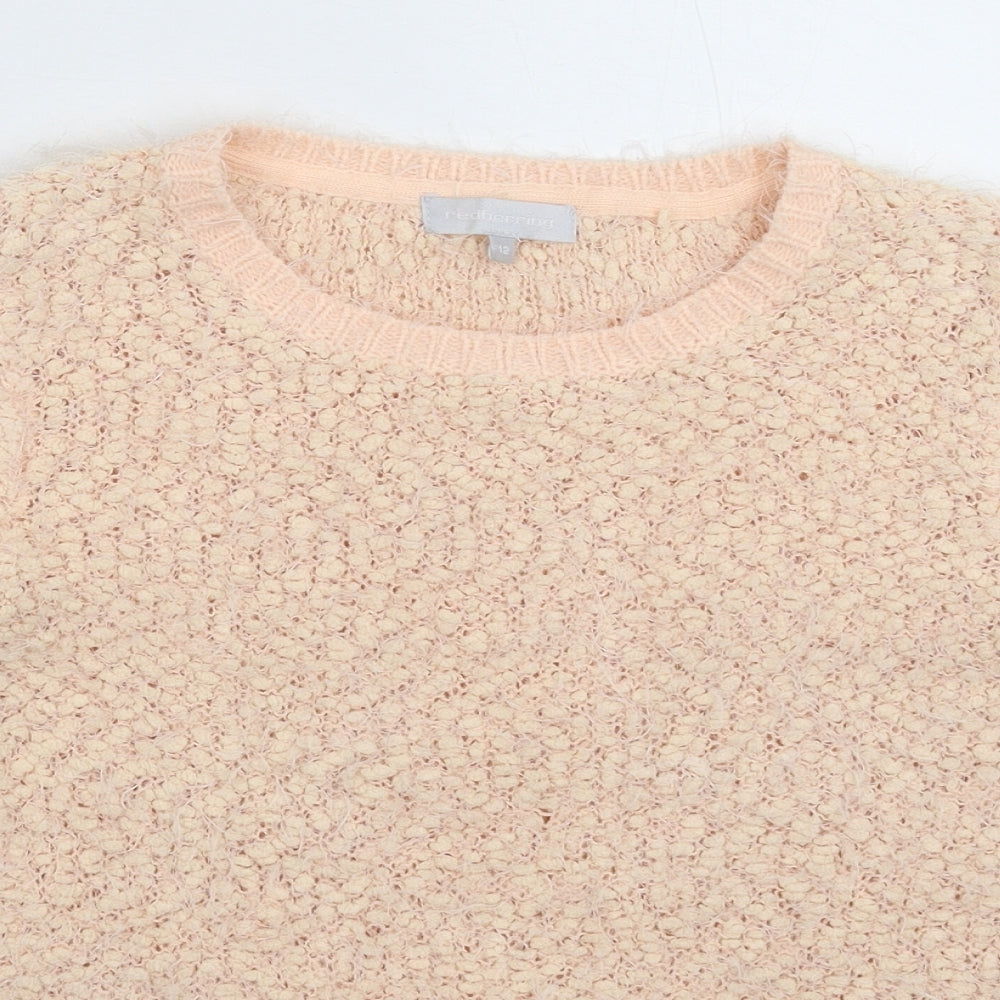 Womens UK Size 12 Red Herring Beige Pullover Jumper