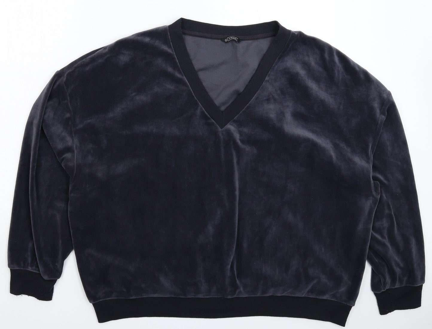 Avenue Mens Grey  Fleece Pullover Sweatshirt Size L