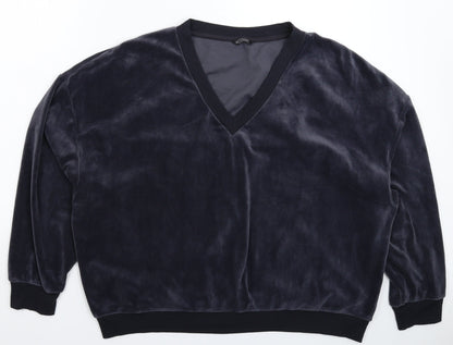 Avenue Mens Grey  Fleece Pullover Sweatshirt Size L