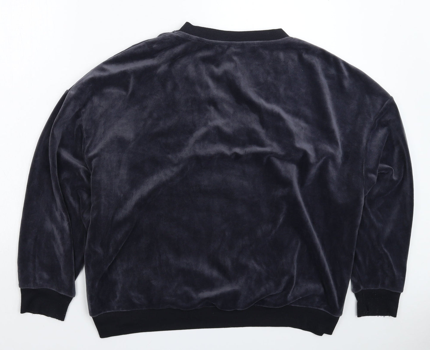 Avenue Mens Grey  Fleece Pullover Sweatshirt Size L