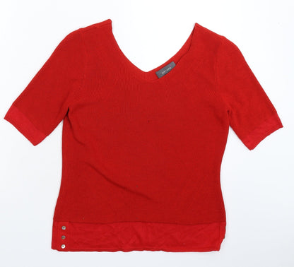 Womens UK Size 12 Per Una Red Pullover Jumper