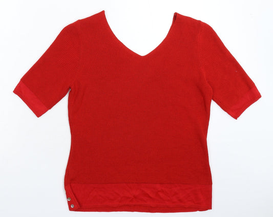 Womens UK Size 12 Per Una Red Pullover Jumper