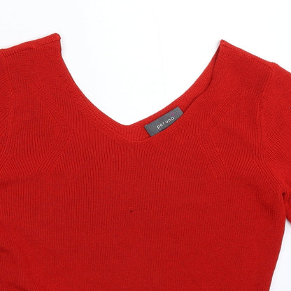 Womens UK Size 12 Per Una Red Pullover Jumper