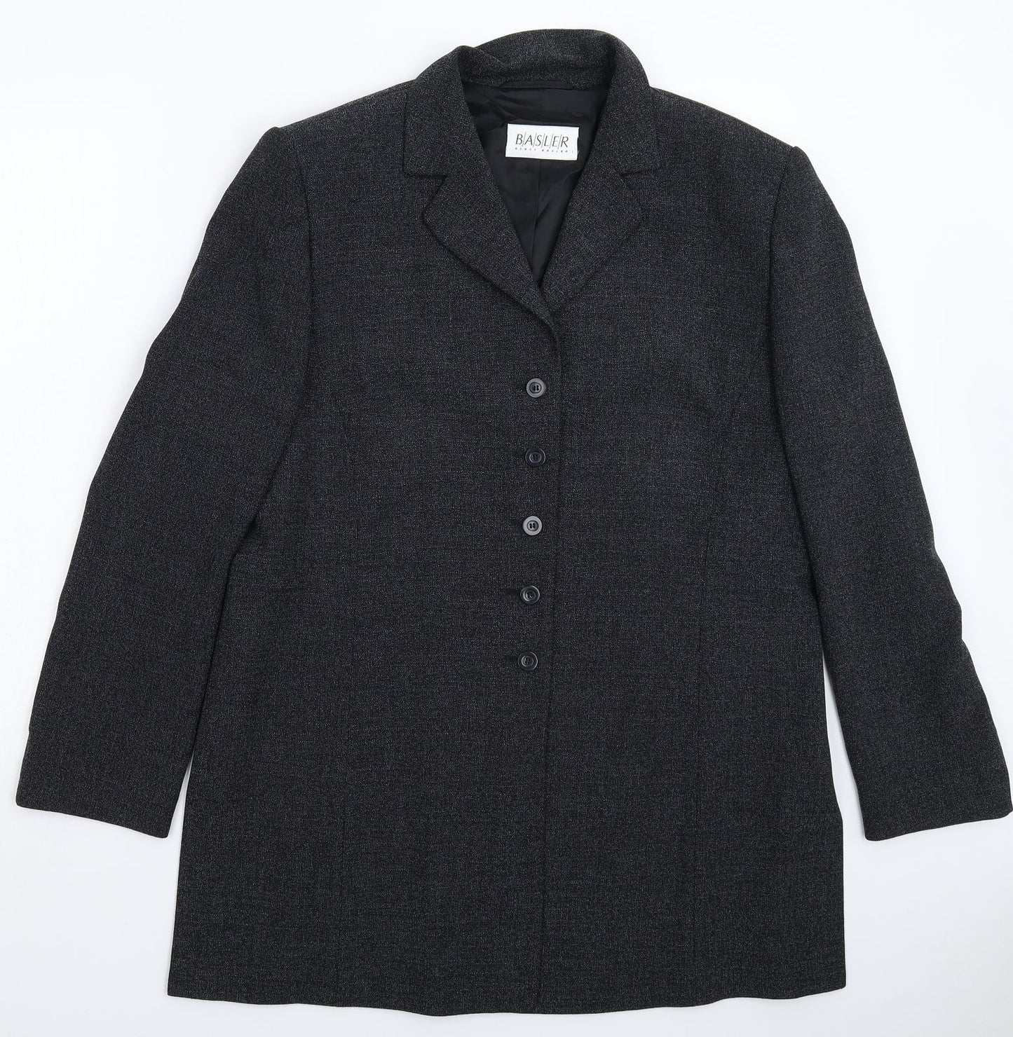 Basler Women's Grey Button Suit Jacket Size 16