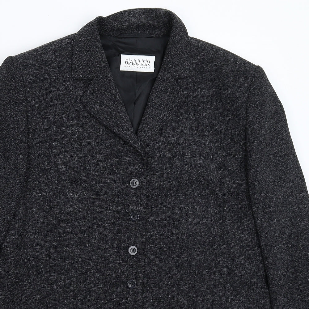 Basler Women's Grey Button Suit Jacket Size 16