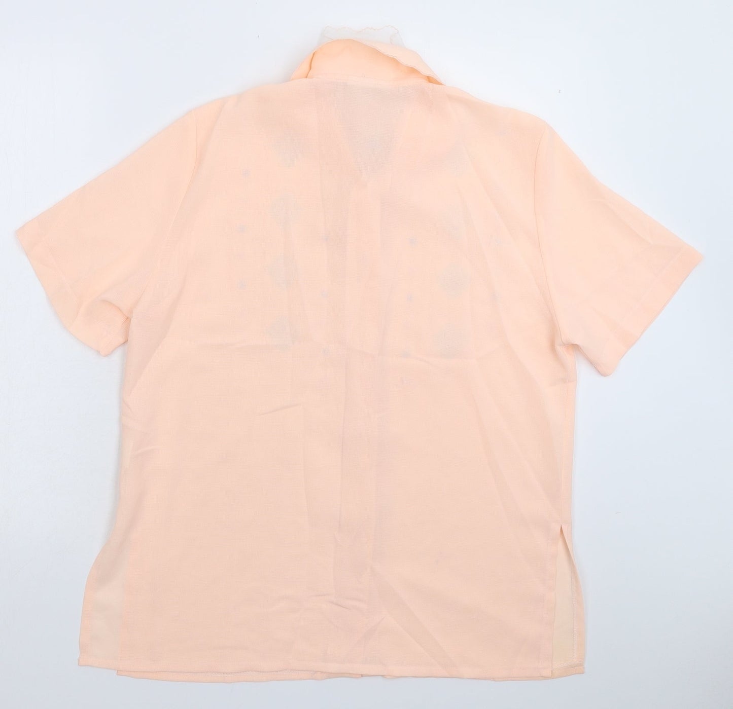 Womens UK Size 16 Rosy Pink Basic Button-Up