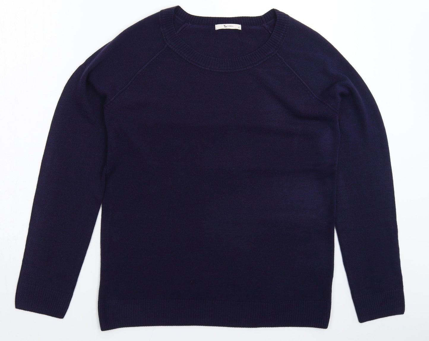 TU Womens Blue  Knit Pullover Jumper Size 12
