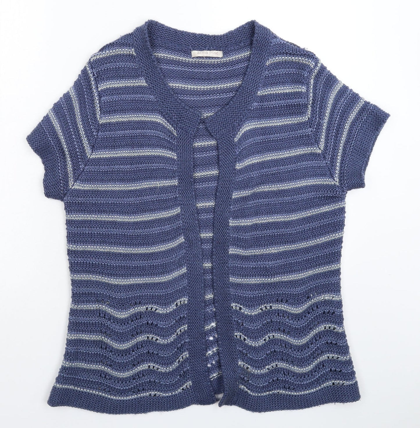 Womens UK Size L Anna Rose Blue Cardigan Jumper