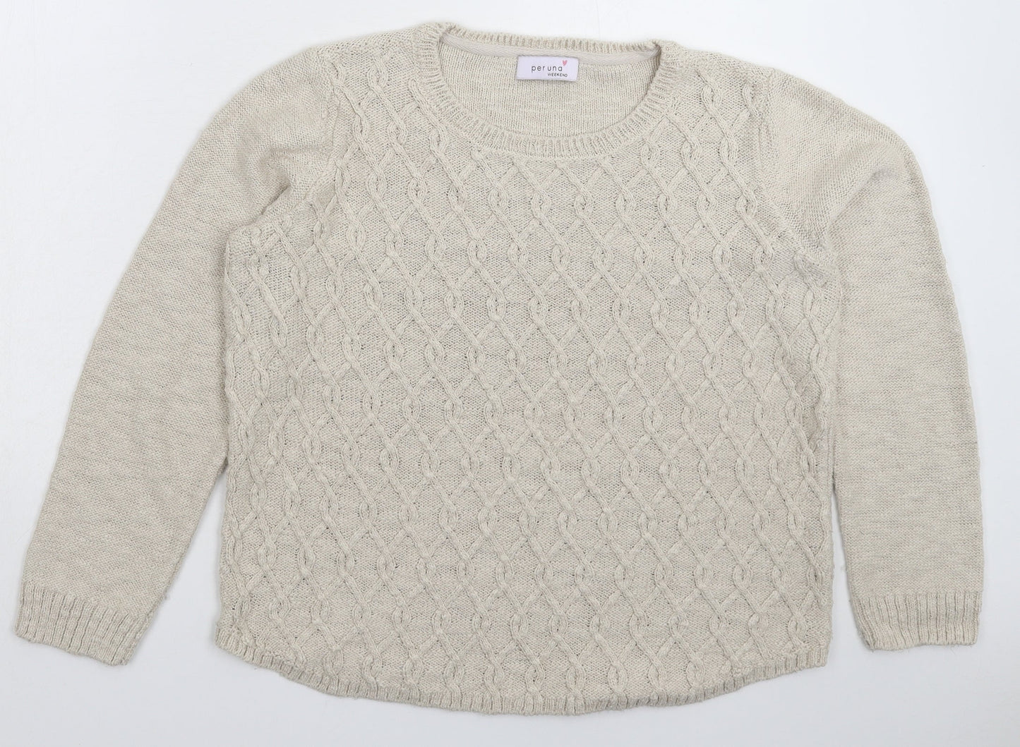 Womens UK Size 14 Per Una Grey Pullover Jumper