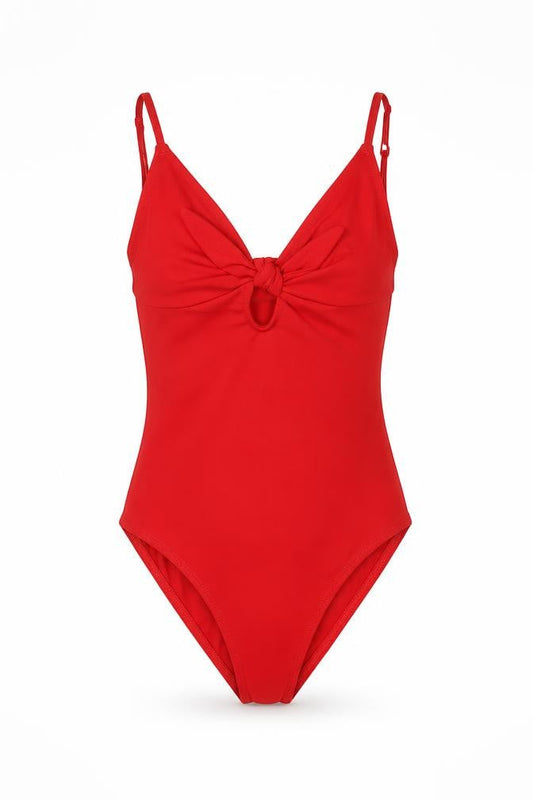 Womens UK Size XS H&M One-Piece Red Bodysuit