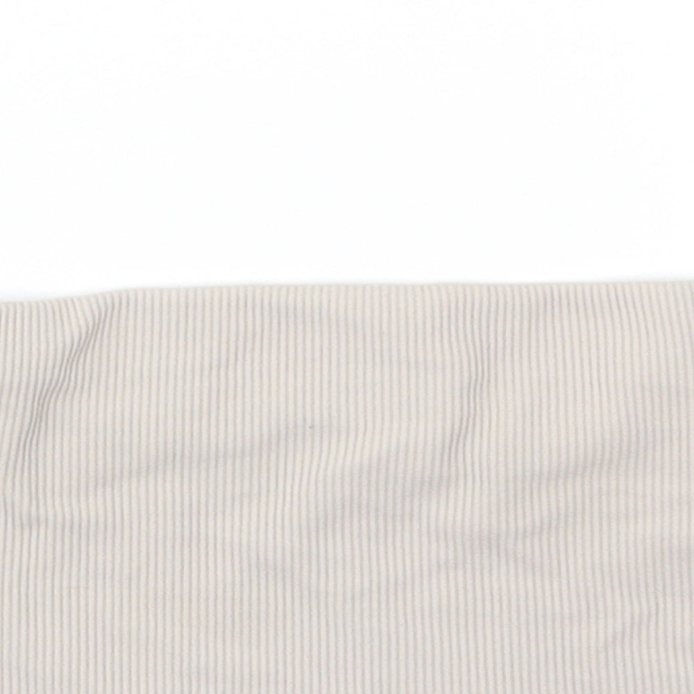 Boohoo Womens Beige   Cropped T-Shirt Size 8