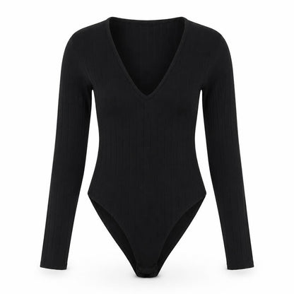 Womens UK Size 8 Boohoo One-Piece Black Bodysuit