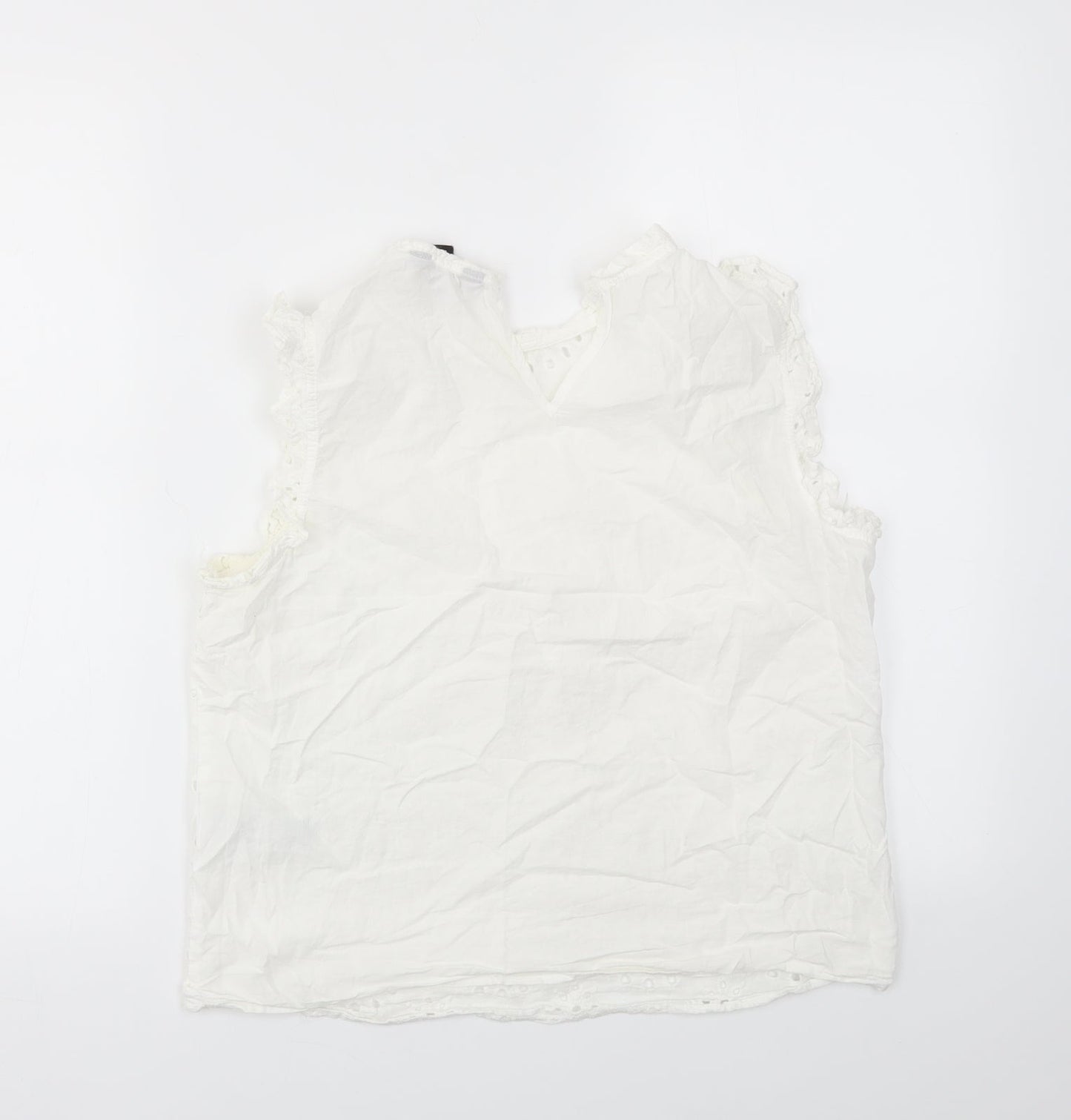 Womens UK Size 12 New Look White Basic T-Shirt