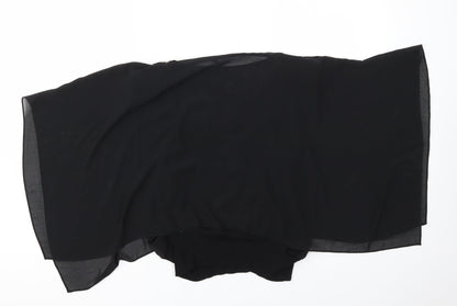 Womens UK Size 10 DAVID EMANUEL Black Basic T-Shirt