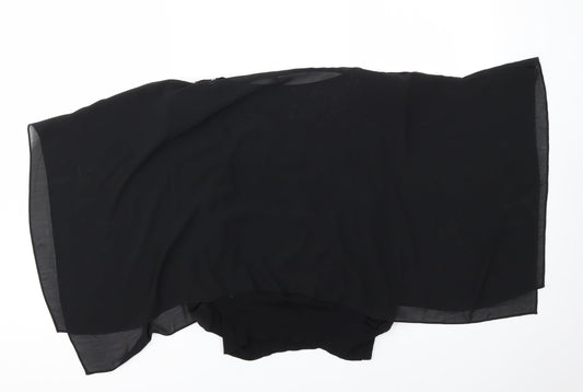 Womens UK Size 10 DAVID EMANUEL Black Basic T-Shirt