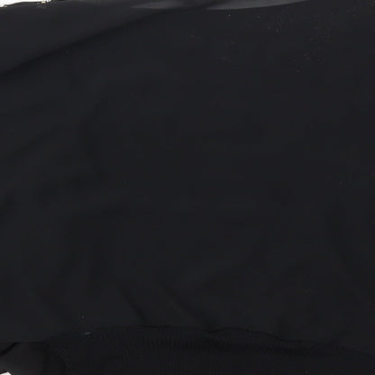 Womens UK Size 10 DAVID EMANUEL Black Basic T-Shirt