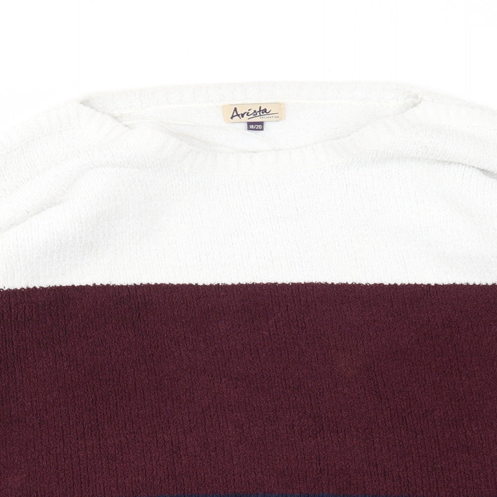 Arista Womens Multicoloured Striped  Pullover Jumper Size 18