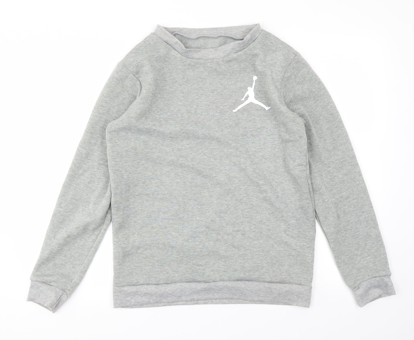 Womens UK Size L Preworn Grey Pullover Jumper