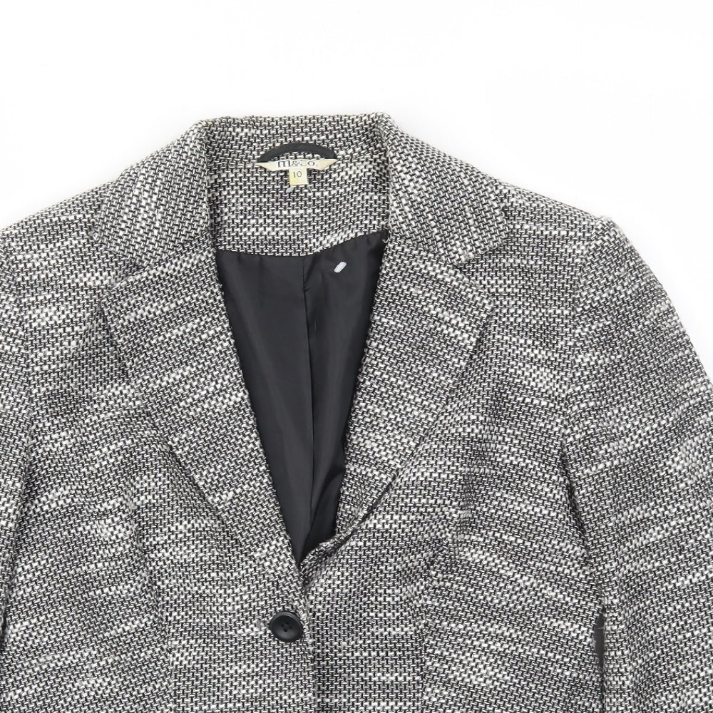 M&Co Womens Black   Jacket Blazer Size 10
