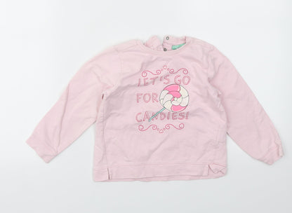 BABYGILRS Girls Pink   Pullover Jumper Size 2 Years