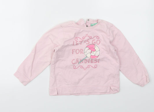 BABYGILRS Girls Pink   Pullover Jumper Size 2 Years