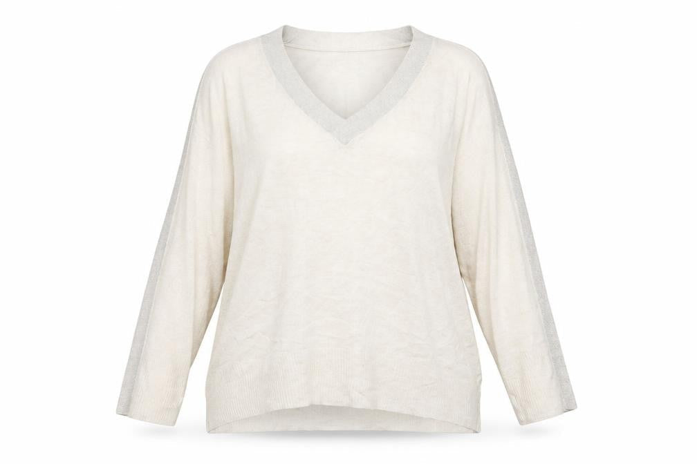 Womens UK Size L b.young Ivory Basic T-Shirt