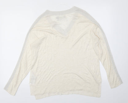 b.young Womens Ivory   Basic T-Shirt Size L