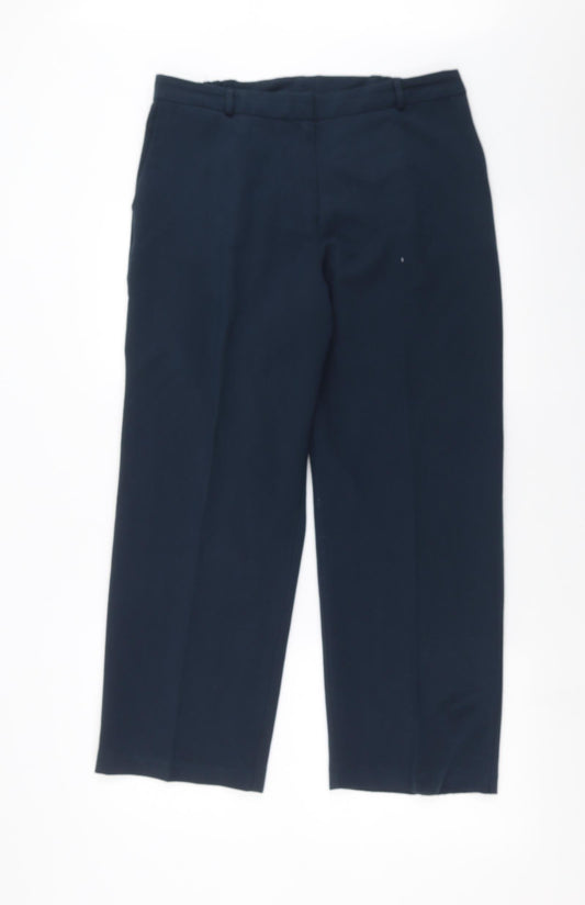 Womens UK Size 14 Essential Collection Regular Fit  Blue Trousers