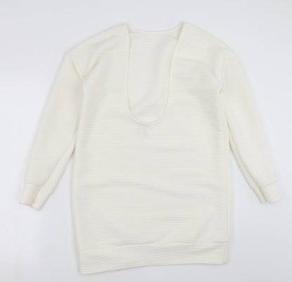 Womens UK Size 8 ASOS White Pullover Sweatshirt