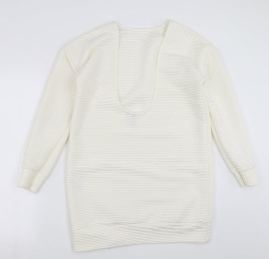 Womens UK Size 8 ASOS White Pullover Sweatshirt