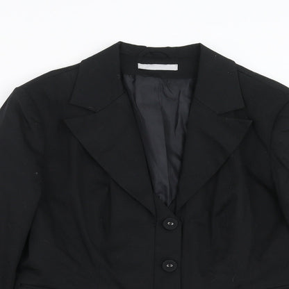 Preworn Womens Black   Jacket Suit Jacket Size 16