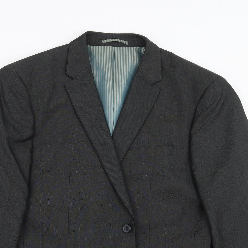 Mens UK Size 40 Goodsouls Regular Grey Suit Jacket