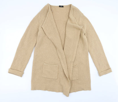 F&F Womens Beige  Knit Cardigan Jumper Size 12