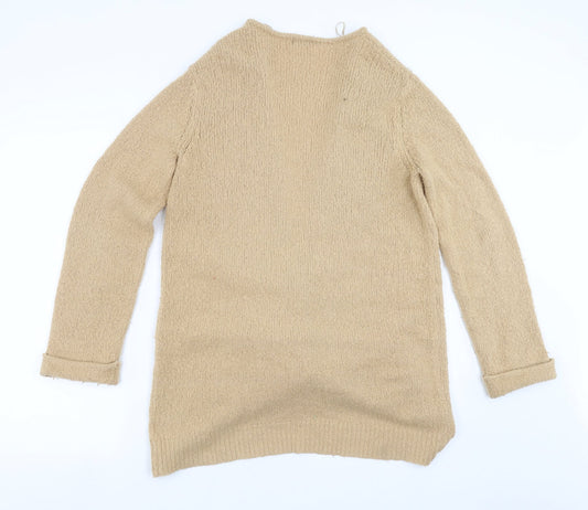 F&F Womens Beige  Knit Cardigan Jumper Size 12