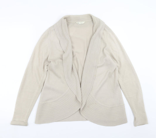 Womens UK Size 14 BHS Beige Cardigan Jumper