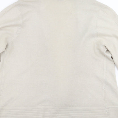 Womens UK Size 14 BHS Beige Cardigan Jumper