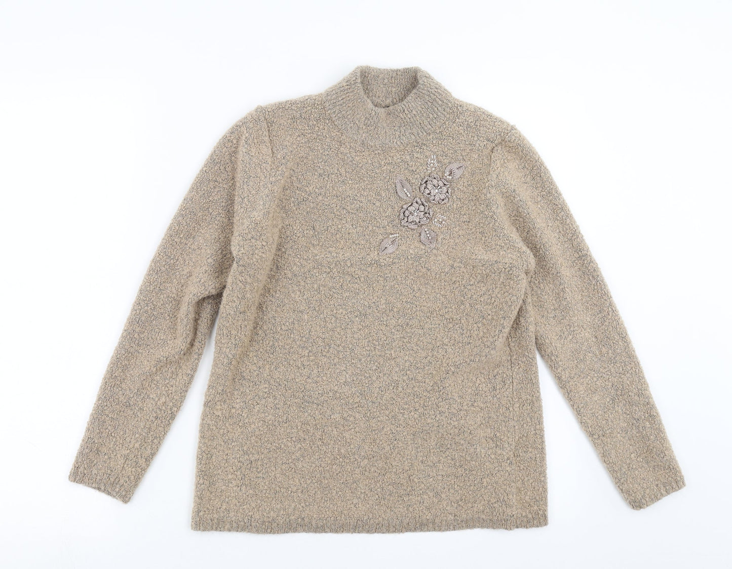 Womens UK Size M BM Beige Pullover Jumper