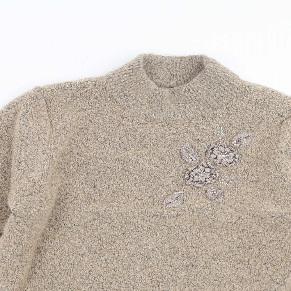 Womens UK Size M BM Beige Pullover Jumper