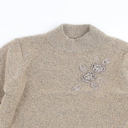 Womens UK Size M BM Beige Pullover Jumper