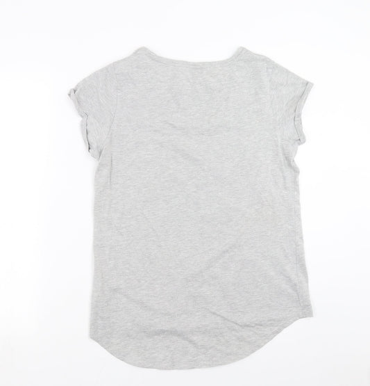 Papaya Womens Grey   Basic T-Shirt Size 12  - Fashion Icon