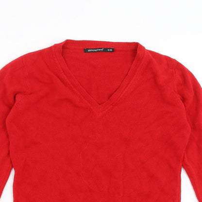 Primark Womens Red  Knit Pullover Jumper Size 8