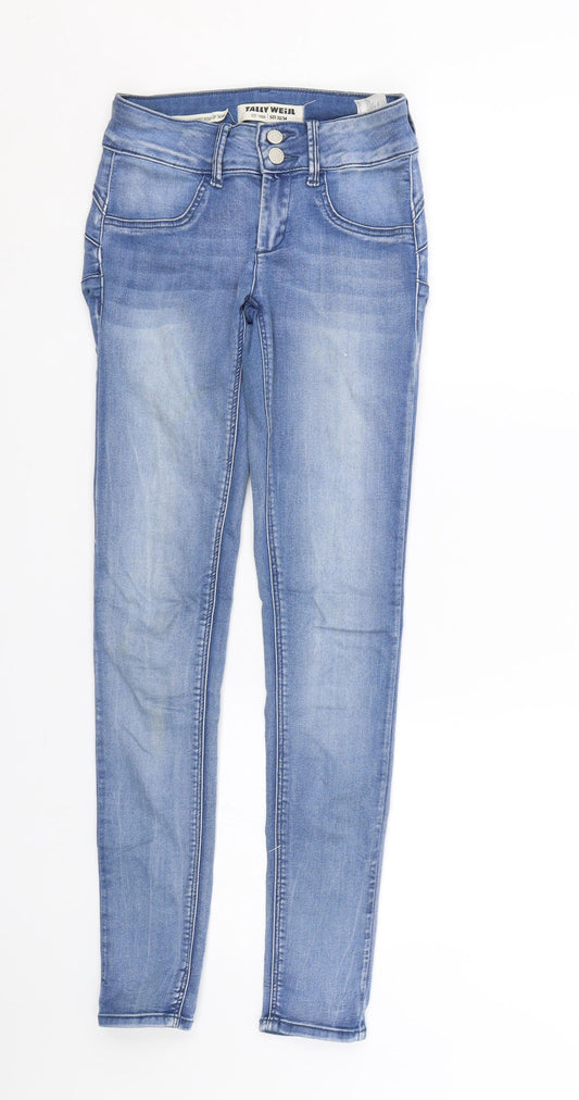 Womens UK Size 32 TALLY WEiJL Regular Fit Jegging Blue Jeans