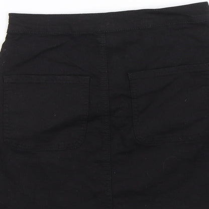 PRETTYLITTLETHING Womens Black  Denim Mini Skirt Size 8