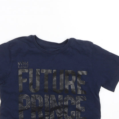 Preworn Boys Blue   Basic T-Shirt Size 5-6 Years  - Prince
