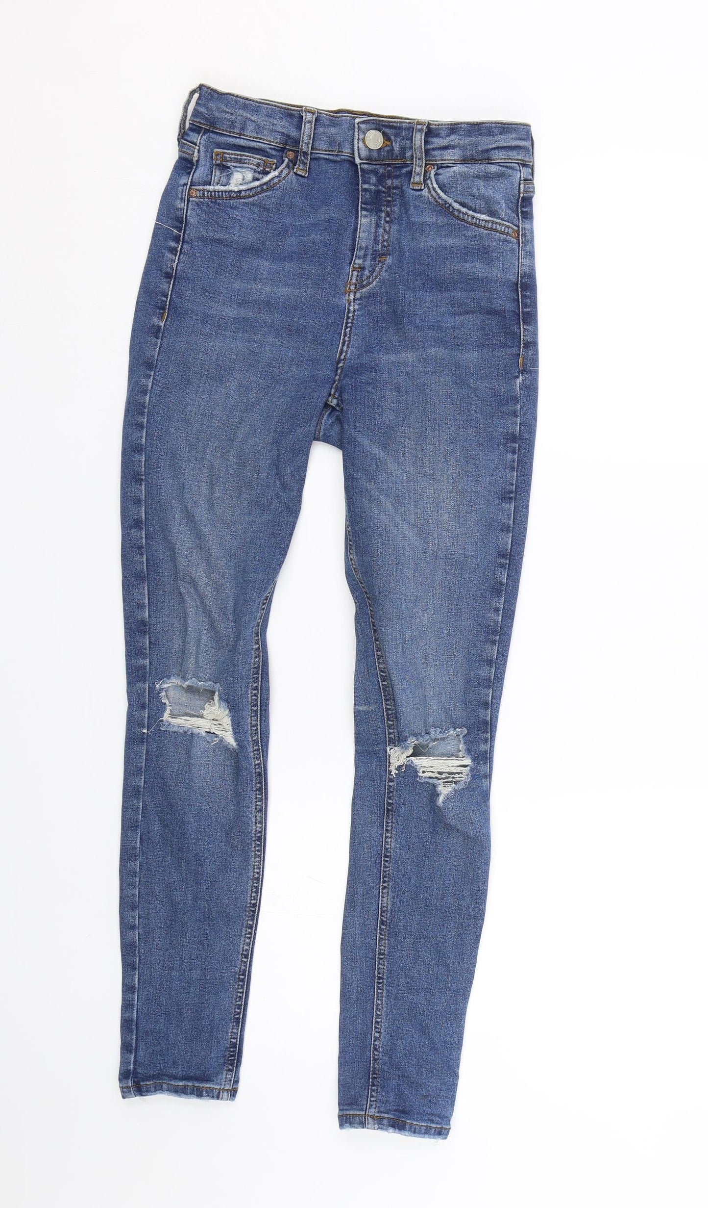 Topshop Womens Blue  Denim Skinny Jeans Size 26 L26 in